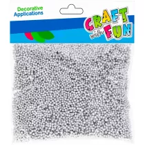 Kulki styropianowe dekoracyjne srebrne 10g 4mm CRAFT WITH FUN 501464