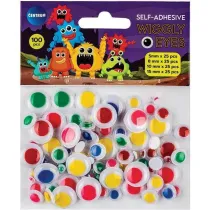 Centrum Ruchome oczka samoprzylepne kolorowe mix 100 szt
