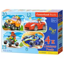 Puzzle maxi 4w1 8+12+15+20 el.  pojazdy B-043057 Castorland