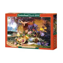 Puzzle 2000 el. Copy of Elegant Still Life with Flowers, Eugene Bidau Castorland
