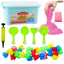 Piasek kinetyczny 3kg rowy Leantoys