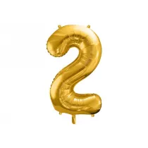 PartyDeco Balon foliowy 2 z�oty 86cm