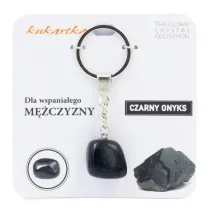 Kukartka Brelok Dla wspaniaego mczyzny czarny onyks
