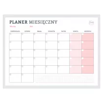 Plan your life Planer magnetyczny miesiczny rowy + marker