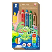 Staedtler Kredki BUDDY Jumbo, w drewnianej obudowie, dla najm�odszych dzieci, 6 kolor�w
