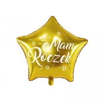 PartyDeco Balon foliowy Gwiazdka Mam Roczek zoty 48cm