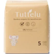 Tuttelu Bambusowe pieluszki jednorazowe, rozmiar 5 (10-14 kg) 20 szt.
