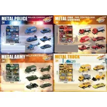 Pojazdy metalowe 6 szt MIX Merkpol