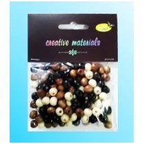 Galeria Hobby Koraliki drewniane naturalny 26g