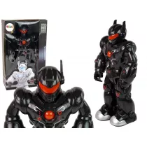 Robot interaktywny chodzi d�wi�k �wieci czarny LeanToys