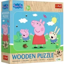 Puzzle drewniane 24 el. Poznaj urocz� Pepp� Trefl