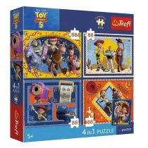 Puzzle 4w1 Premium czas zabawek TREFL 34701