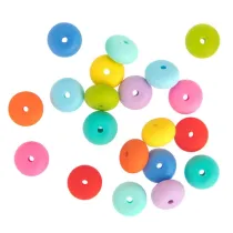 Dalprint dpCraft Koraliki silikonowe vibrant rainbow 20 szt