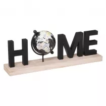 Atmosphera Stojca dekoracja Home z globusem Czarny.Beowy