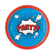 Procos Talerzyki papierowe Boom Party 23cm 8 szt.