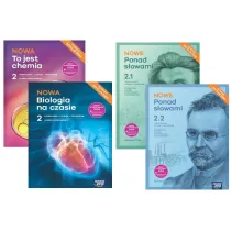Pakiet NOWA Biologia na czasie 2. Podr�cznik. Zakres podstawowy, NOWA To jest chemia 2. Podr�cznik. Zakres podstawowy, NOWE Ponad s�owami 2. Cz�ci 1-2. Podr�cznik. Liceum i technikum. Zakres podstawowy i rozszerzony. Edycja 2024