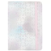 Adar Notes z gumk� A5 linia oprawa twarda pastel metalic fol  584709