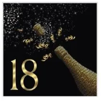 Serwetki Lunch 18th Golden Champagne SLOG054901 33x33 20 szt.op.