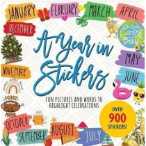 Ksi��ka z naklejkami 900 szt - A Year in Stickers