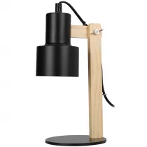 H&S Decoration Lampa stoowa z regulowanym kloszem scandi czarna 32 cm