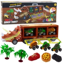 Ciarwka dinozaur triceratops brzowy Leantoys