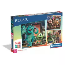 Puzzle 3x48 Super Pixar 25065 Clementoni