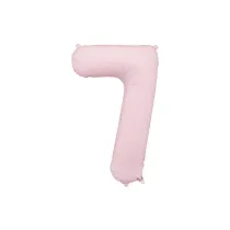 PartyDeco Balon foliowy cyfra 7 jasny r�owy 86cm