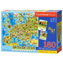 Puzzle 180 el. Mapa Europy Castorland