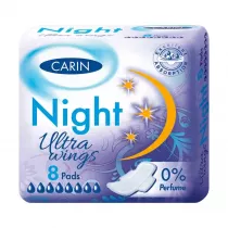 Carin Ultra Wings Night podpaski higieniczne 8 szt.