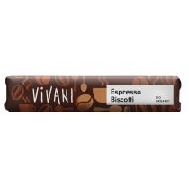Vivani Baton z nadzieniem mleczno - kawowym i herbatnikami w polewie z mlecznej czekolady espresso 40 g Bio