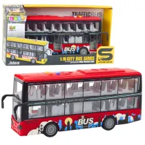 Autobus miejski pi�trowy nap�d �wiat�o d�wi�k 1:16 LeanToys