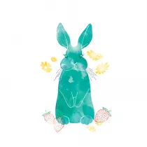 Clear Creations Karnet Swarovski kwadrat CL2611 Niebieski kr�lik