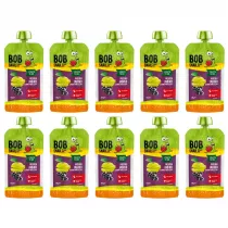 Bob Snail Smoothie jabko - czarna porzeczka bez dodatku cukru zgrzewka 10 x 120 g