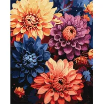 Ideyka Malowanie po numerach - Kolorowe dalie 40x50cm