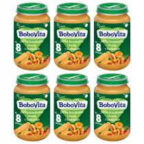 BoboVita Jabka morele i brzoskwinie z biszkoptem po 8 miesicu zgrzewka 6 x 190 g