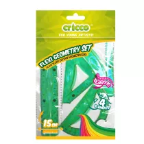 Cricco Zestaw geometryczny Flexi z linijk 4 elementy