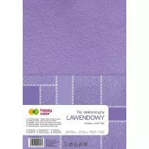 Filc dekoracyjny 20x30 cm 1,5 mm 5 ark. Lawendowy Happy Color