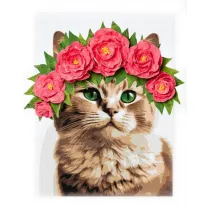 Ideyka Malowanie po numerach - Elegancka Kotka z glink� 30x40cm