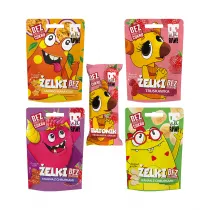 BeRaw Zestaw Kids elki Mango Marakuja + elki Truskawka Jabko + elki Malina z chrupkami + elki Banan z Chrupkami + Baton Truskawka Banan 4 x 35 g + 25 g