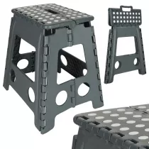 Stoek taboret skadany antypolizgowy 39cm ciemny szary