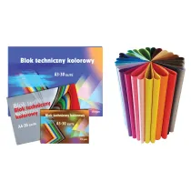 Kreska Blok techniczny kolorowy ELITE A4 30 kartek 170gm
