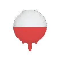 PartyDeco Balon foliowy Flaga Polski, 35 cm, mix