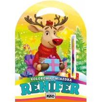 Renifer. Kolorowa gwiazdka