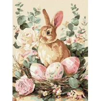Ideyka Malowanie po numerach - �wi�teczny kr�lik 30x40cm
