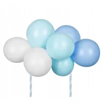 PartyDeco Balonowy topper na tort niebieski 29cm