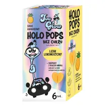Joe Glow Lizak serce holo pops o smaku ananasowym z imbirem na objawy lokomocyjne bez cukru bezglutenowy 6 g