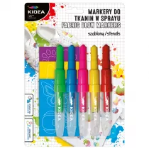 Derform Markery do tkanin w sprayu z szablonami zwierzaki 5 szt.
