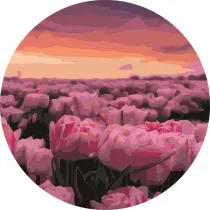 Twoje Hobby Malowanie po numerach okr�g�e - Pole tulipan�w 40cm