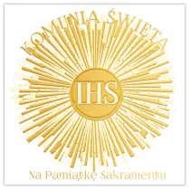 Henry KARNET KOMUNIA 150X150 Z KOP ZLOC SLONCE IHS HE