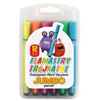 Titanum Flamastry Jumbo trjkatne w etui 12 szt.